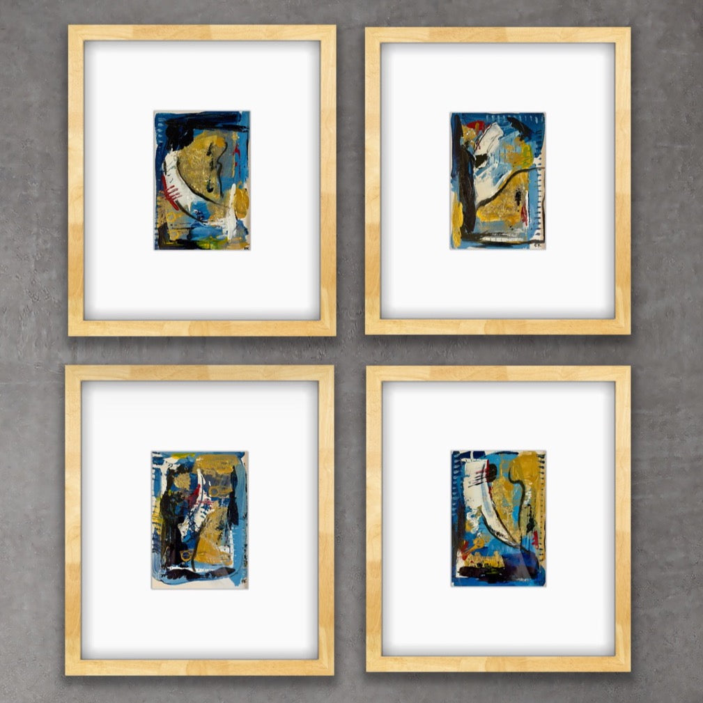 Peace and Gold - Four Original Paintings